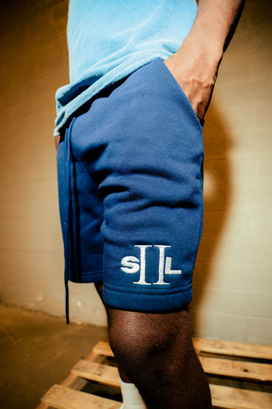 Mens Navy Sweatshorts
